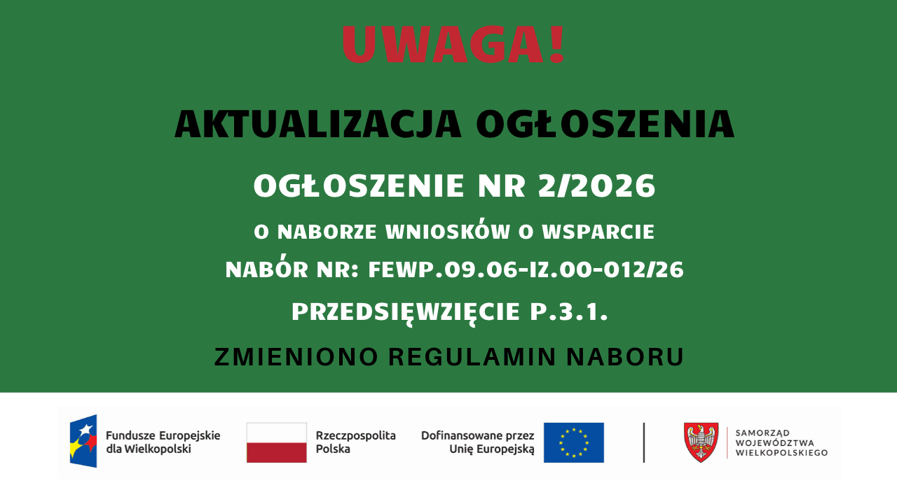 UWAGA!!! Zmiana w Regulaminie naboru wniosków z EFS+